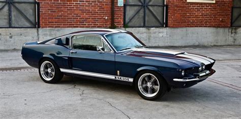 Revology 1967 Shelby Gt500 In Dark Blue Metallic Shelby Gt500 1967