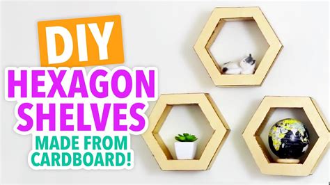 A corner shower shelf not only looks elegant, but it is also extremely useful. DIY Hexagon Shelves from Cardboard - HGTV Handmade - YouTube