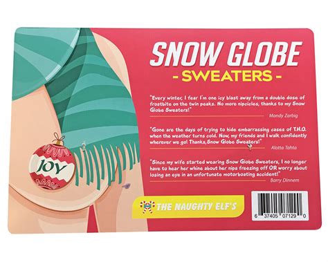 snow globe sweaters funny hooter warmer for women funny adult gag t joke 637405071290 ebay