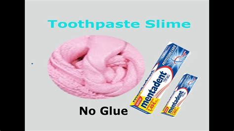 How To Make Toothpaste Slime With Mentadent Diy No Glue No Borax 2