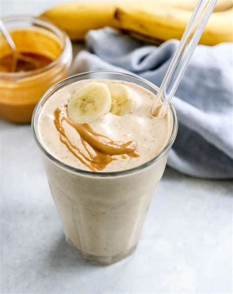 This Peanut Butter Banana Smoothie Is A Quick And Easy Recipe That Reminds Me Of A Mi Peanut