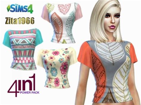 The Sims Resource Various Tops By Zitarossouw • Sims 4 Downloads