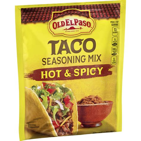 Hot And Spicy Taco Seasoning Mix Mexican Dishes Old El Paso