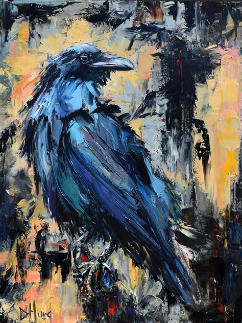 Debra Hurd Original Paintings And Jazz Art Abstract Raven Painting