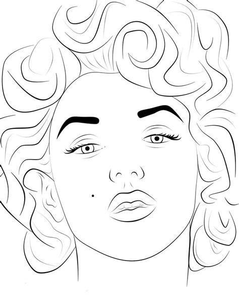 Monroe Marilyn Coloring Pages Lip Coloriage Marilynmonroe Books