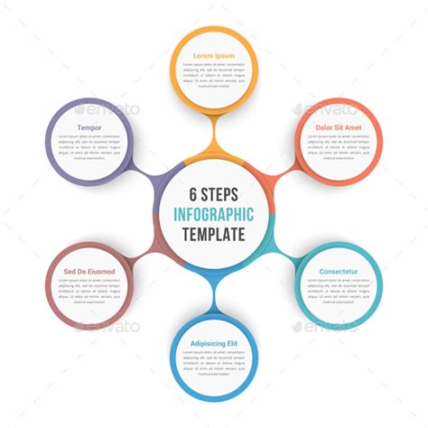 Circle Infographic Template With Six Elements By Human Graphicriver