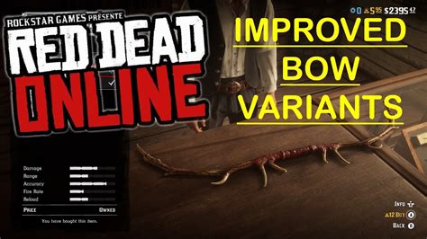 Improved Bow Variants Red Dead Online Youtube