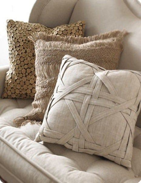 For the interior grid material, remove it from the cover and hand wash it. Woven Pillow Cover - KnockOffDecor.com
