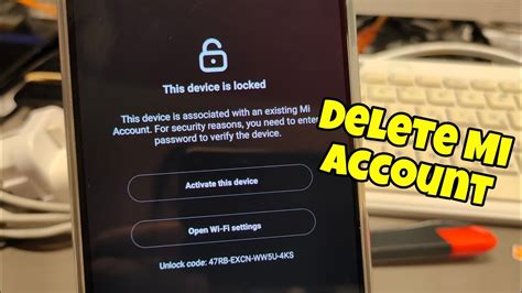 How To Remove Mi Account Lock All Xiaomi Remove Mi Account Permanent YouTube