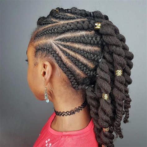 Side Braids And Twists Hairstyles For Black Girls Braidhairstyles