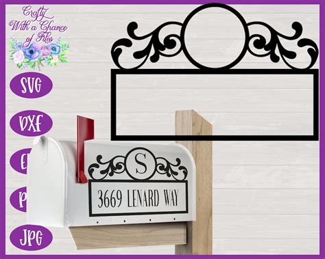 mailbox numbers svg silhouette design store address monogram frame monogram shop