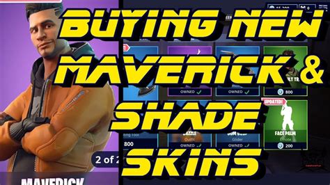 Fortnite Buying The New Maverick And Shade Skins Youtube