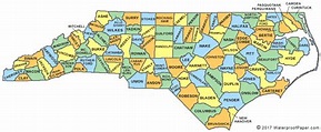 Printable North Carolina Maps | State Outline, County, Cities