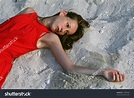 Beautiful Woman Playing Dead Lying Sand Stock Photo 27268240 - Shutterstock