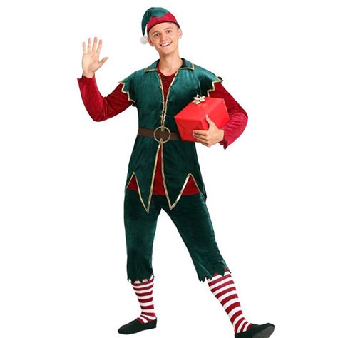Deluxe Mens Christmas Elf Costume Mellypop Fashion