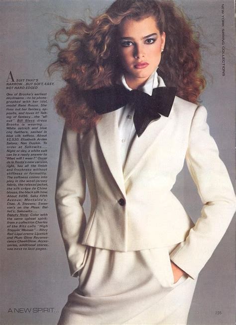 Brooke Shields Age 14 Wearing Bill Blass In The February 1980 Issue