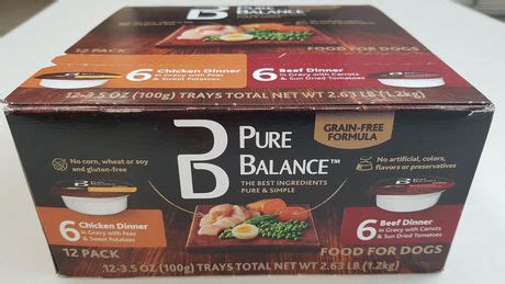 When you choose pure balance wet dog food, you will want to make sure that it is low in fat. Pure Balance Chicken & Beef Wet Dog Food | Walmart Canada