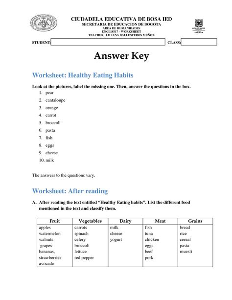 Find A Match Worksheet Answer Key