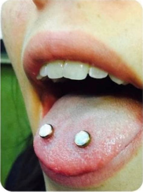 Paired Tongue Piercings