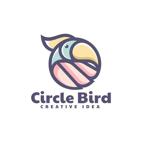 Premium Vector Vector Logo Illustration Circle Bird Line Art Style