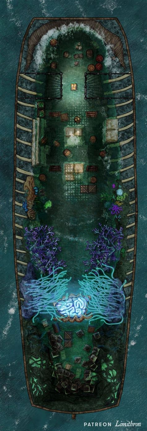 Infected Ship Cargo Hold 12x35 Battlemaps Fantasy Heroes Fantasy