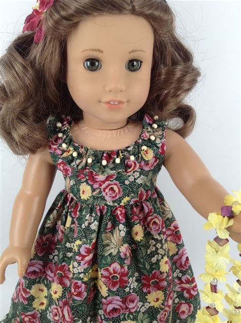 american girl 18 inch doll clothes multi colored floral hawaiian dress flower hair clip