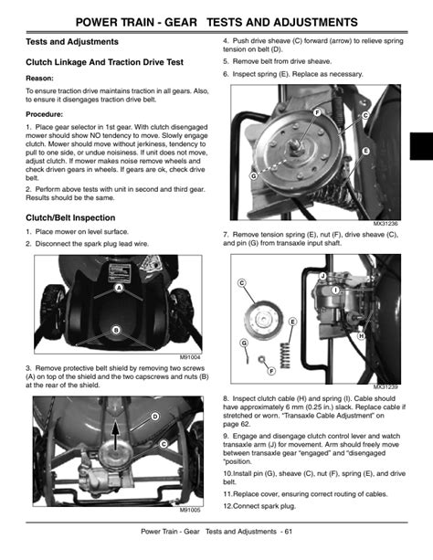 John Deere Js60h Js63 Js63c Walk Behind Rotary Mowers Repair Manual