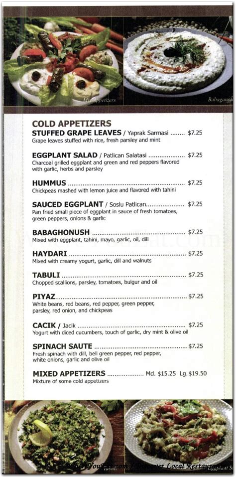 Istanbul Bay Turkish Cafe And Resturant Restaurant In Brooklyn Menus