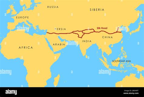 Silk Road Map Stock Photos Silk Road Map Stock Images
