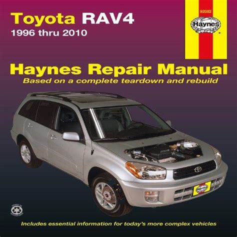Toyota Rav4 1996 Thru 2010 Haynes Repair Manual Rent 9781563929373
