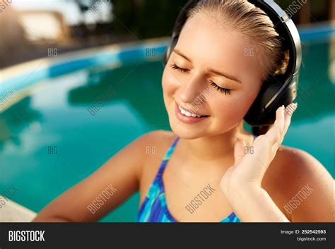 relaxed smiling woman image and photo free trial bigstock