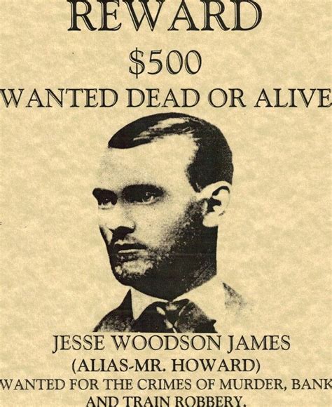 Wanted Poster Real Cowboys Cowboys And Indians Wild West Jesse James