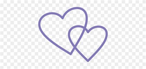 Purple Double Heart Shapes Svg Scalable Vector Graphics Full Size