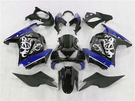 Blue adjustable cnc folding brake & clutch lever kawasaki ninja. 2008-2012 Kawasaki Ninja 250R Tribal Graphic Blue Fairings ...