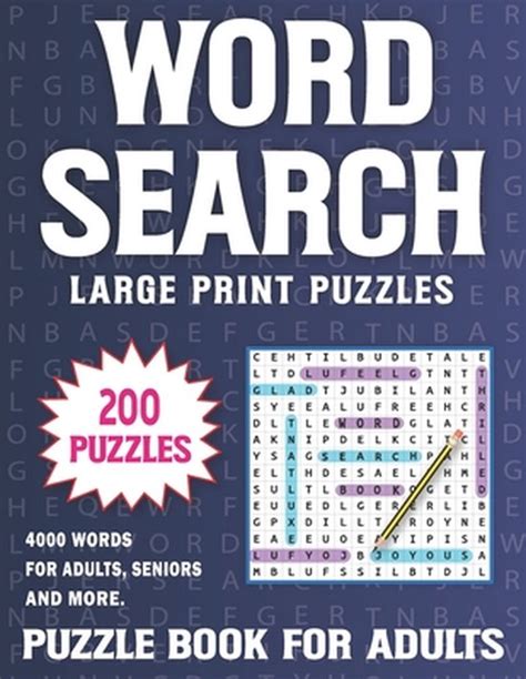 200 Word Search Book For Adults Large Print Over 4000 Words In 200