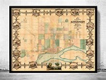 Old map of Davenport Iowa United States 1857 - VINTAGE MAPS AND PRINTS