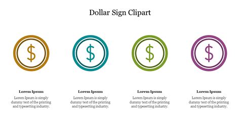 Attractive Dollar Sign Clipart Ppt Template Designs