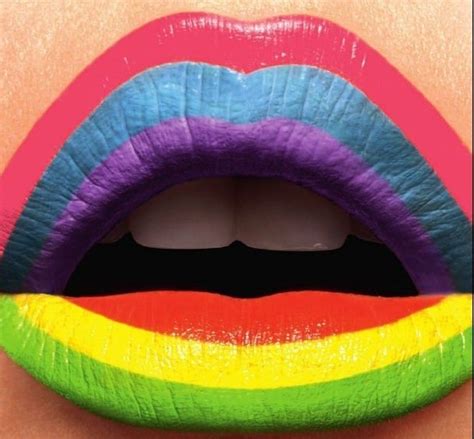 Multicolored Layers Rainbow Lips Rainbow Bright Rainbow Colors