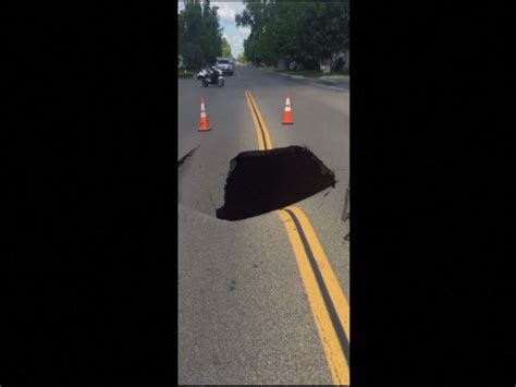 Video Captures Sinkhole Forming In California Street