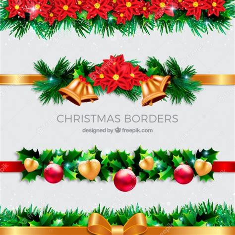 Premium Vector Decorative Christmas Borders Pack