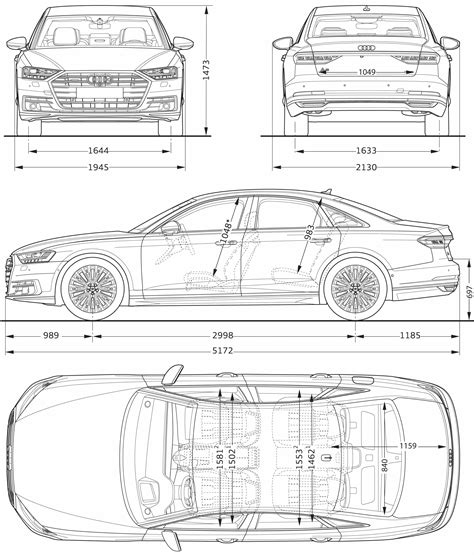 Audi A8 2017 Blueprint Download Free Blueprint For 3d Modeling