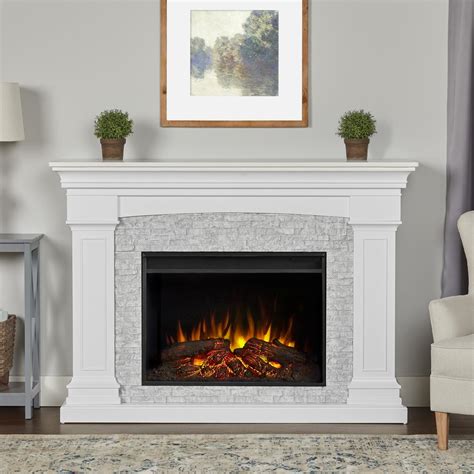 Real Flame Deland Grand 63 In Freestanding Wooden Electric Fireplace