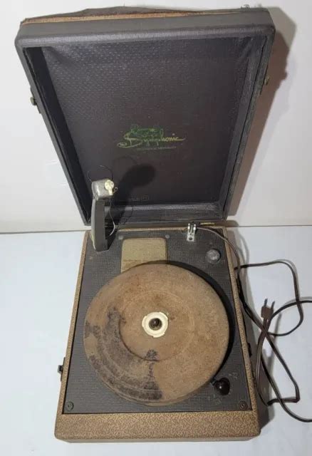 Vintage Symphonic Turntable Record Player Model 1212 3 Speeds 3000