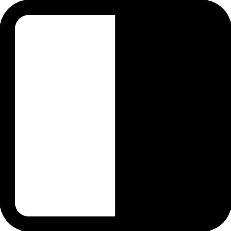 Square Half Icon Vector Download Free