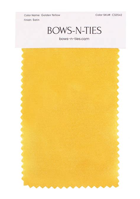 Golden Yellow Satin Fabric Swatch Golden Yellow Fabric Swatch For Men