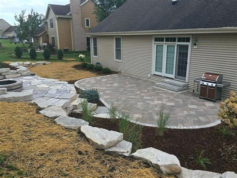 Curved Patio Pavers Custom Curved Patio Flagstone Patio Grey Curved