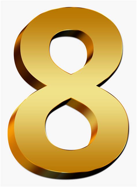 Gold Number 8 Png Transparent Png Kindpng