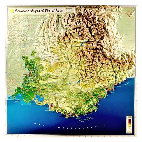 Carte En Relief De La Région Paca Georelief