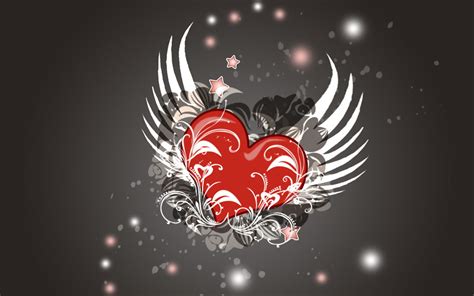 wallpapers: Flying Hearts Wallpapers