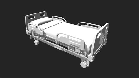 simple hospital bed download free 3d model by yvo pors yvopors14 [60651ea] sketchfab